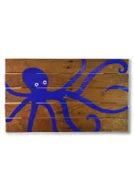 Blue octopus wall art