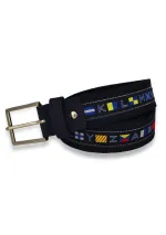 DARK BLUE NAUTICAL FLAGS BELT