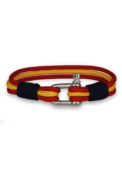 Spanish flag & shackle bracelet