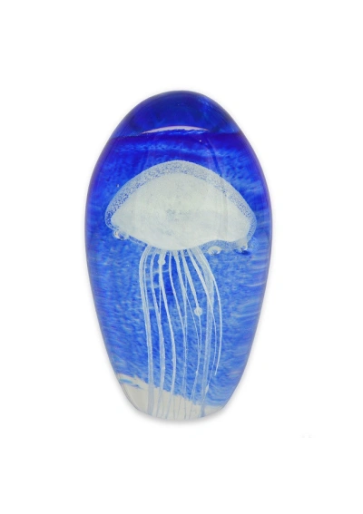 PISAPAPELES MEDUSA BLANCA Y AZUL CRISTAL