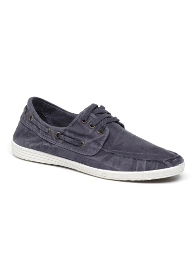 Navy blue Natural World Old Elbrus boat shoes
