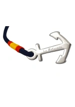 Pulsera ancla de acero con bandera de España azul marino 2