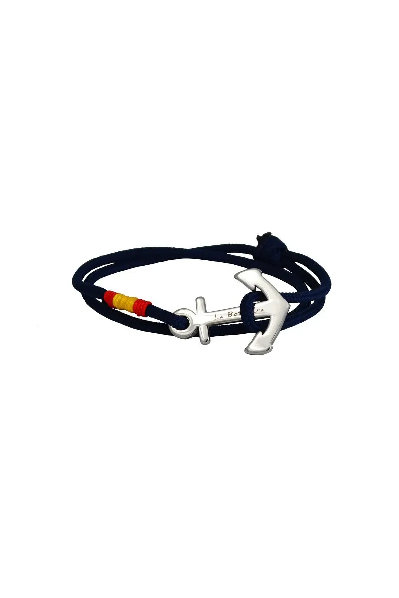 Pulsera bandera españa con ancla y cabo