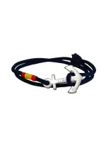 Navy blue bracelet with anchor & Spanish flag