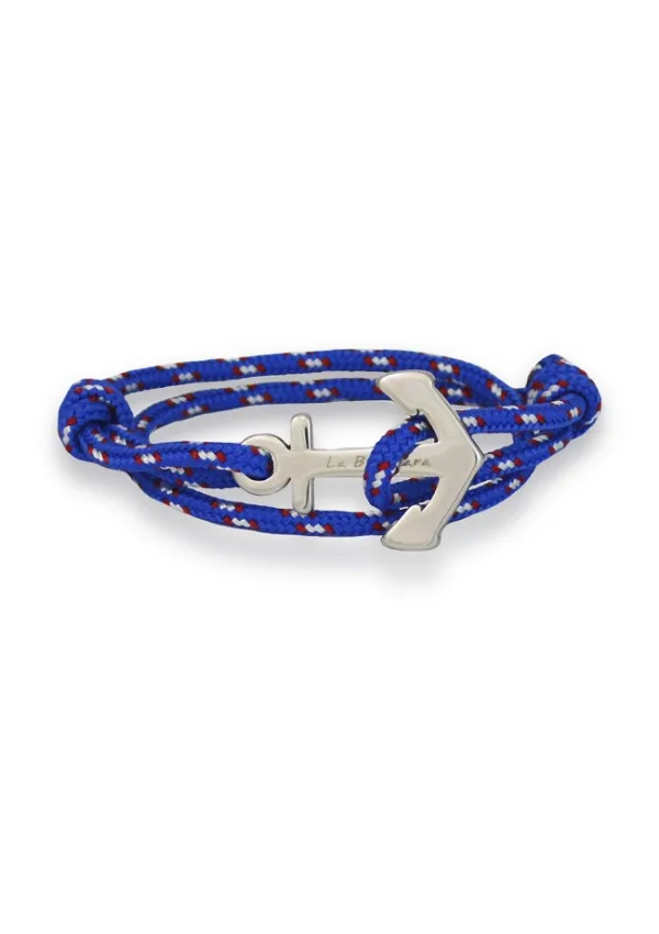 Anchor bracelet with blue, red & white rope Anchor bracelet with blue, red & white rope