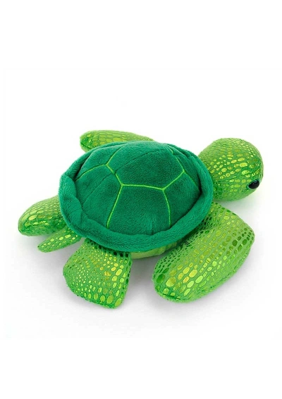 Peluche Wild Republic con forma de tortuga verde