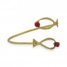 Red Fishes brass bracelet