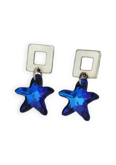 Starfish glass earrings