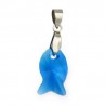 Blue Swarovsky fish glass pendant