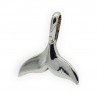 small Sterling silver whale tail pendant