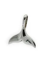 small Sterling silver whale tail pendant