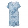 Viscose Batela short sleeve dress for woman with palm tree print
