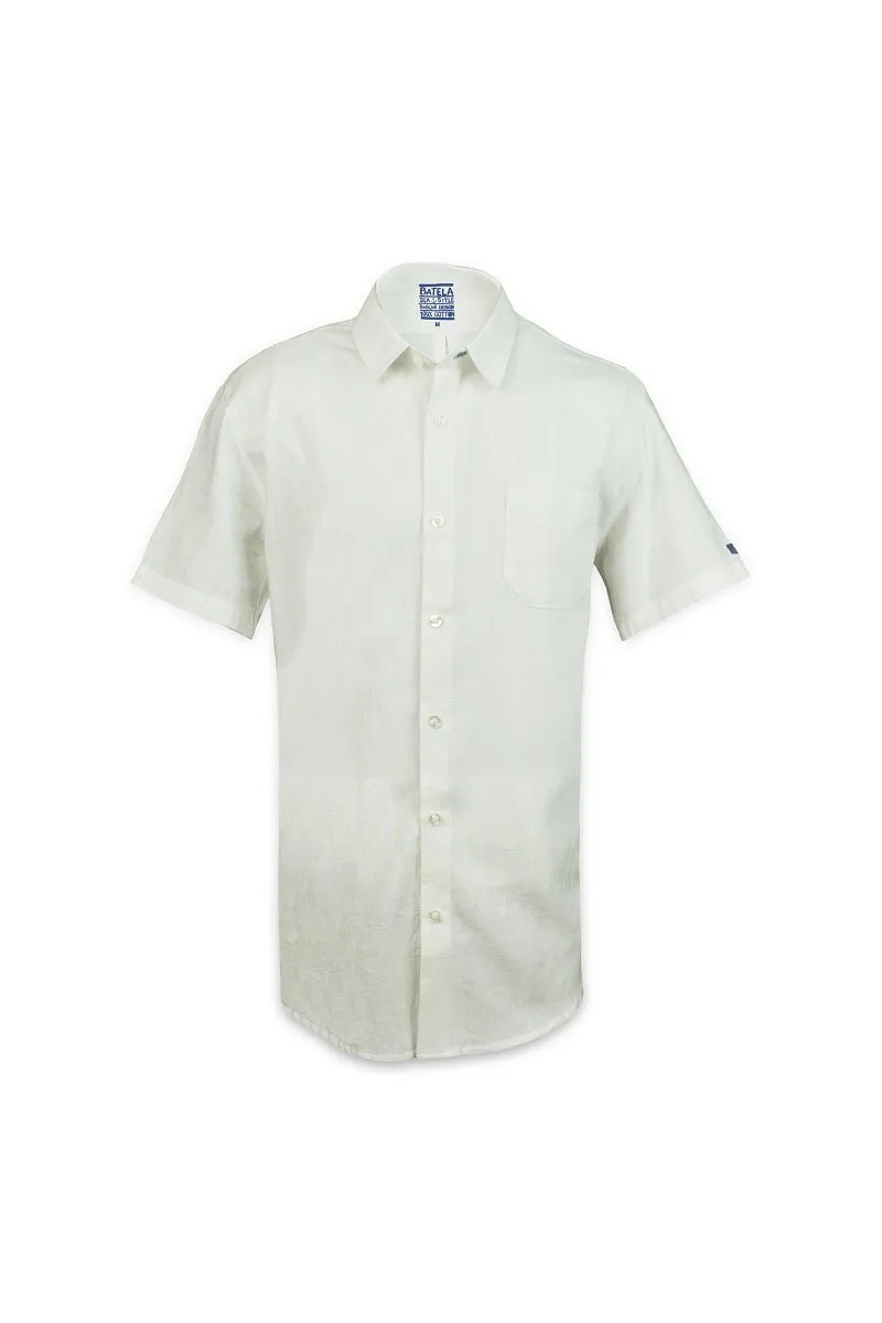 White Batela linen shirt for man