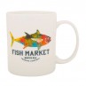 Nautical mug with Fish Market print