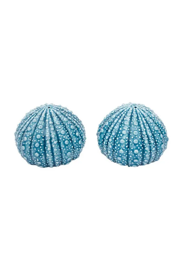 Batela blue sea urchins salt and pepper shakers