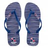 Navy blue Batela flip flops withstripes for man