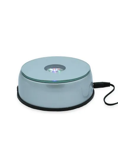 LED rotating lamp with mirror
