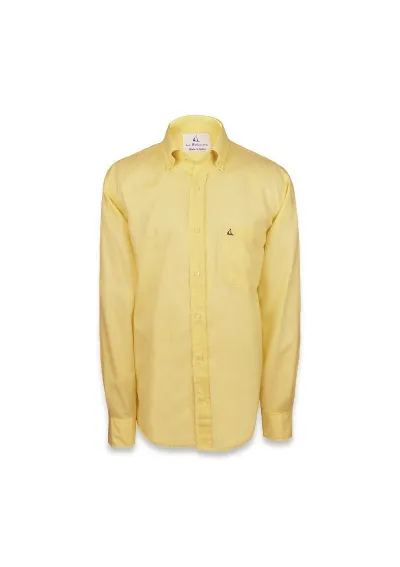 Camisa amarilla de algodón con bordado de La Botavara