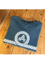 Amarras Varadero navy blue sweatshirt for women with knot print