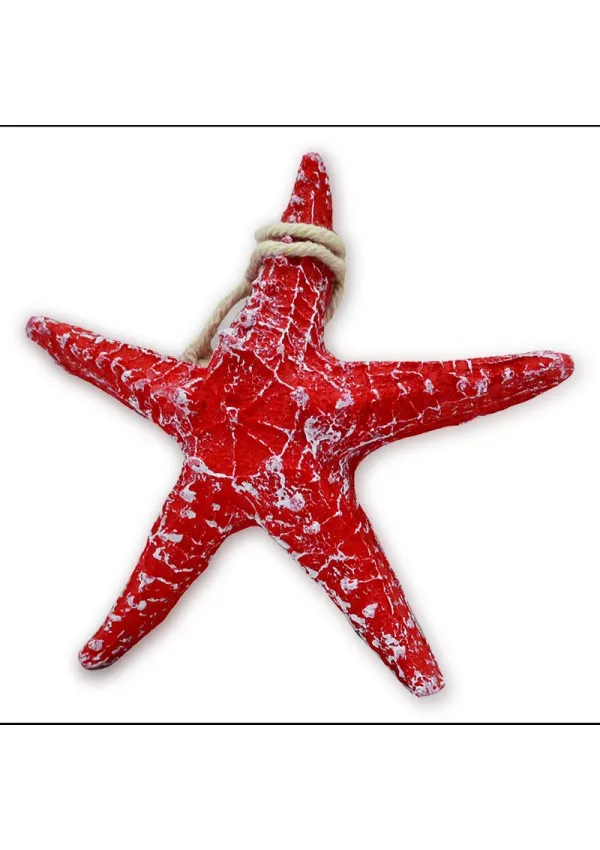 13cm Resin red horn starfish