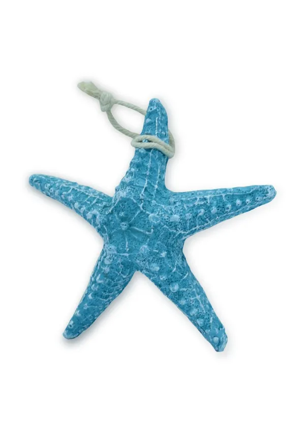 13cm Resin sky blue horn starfish