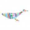 White resin origami whale with multicolor paints