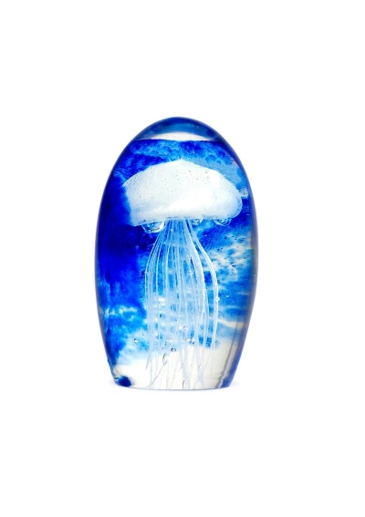 PISAPAPELES MEDUSA BLANCA Y AZUL CRISTAL 2