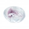 Pisapapeles de cristal en bruto con medusa morada horizontal