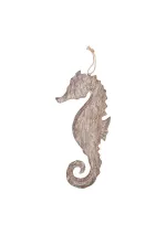 Caballito de mar de madera rústica
