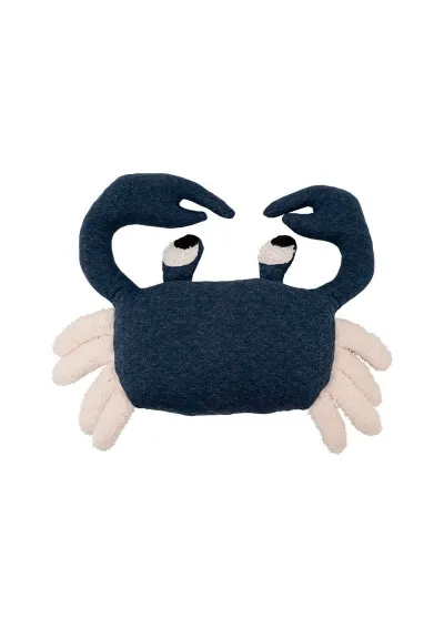 Blue and white crab plush toy