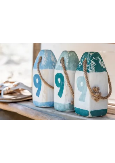 Nº9 decorative wooden nautical buoy