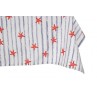 Blue striped tablecloth with starfish 3