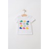 Batela baby t-shirt with colored whales
