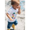Batela baby t-shirt with colored whales 3