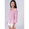 Batela blouse with pink and white stripes 3