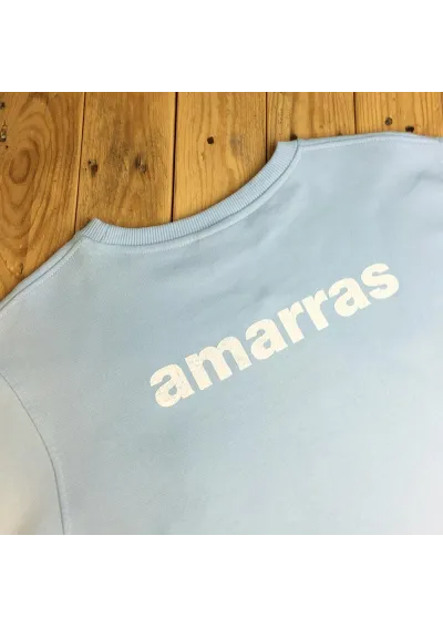 Amarras Zahara sky blue sweatshirt for women with knot print 2