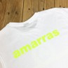 White Amarras Genova unisex t-shirt with fluor yellow knot 2