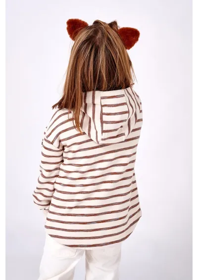 Sudadera Batela de niña a rayas cuerda y caramelo 2