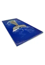 Handmade whale tail painting with waves 4