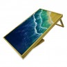 Bamboo bed tray with epoxy resin waves 2