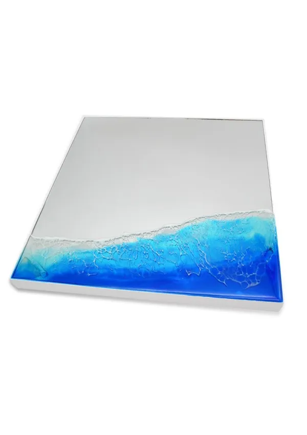 30x30cm mirror with waves
