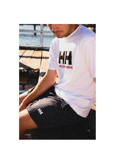 Camiseta Helly Hansen logo de hombre blanca 6
