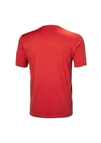 Red Helly Hansen logo t-shirt for men 2