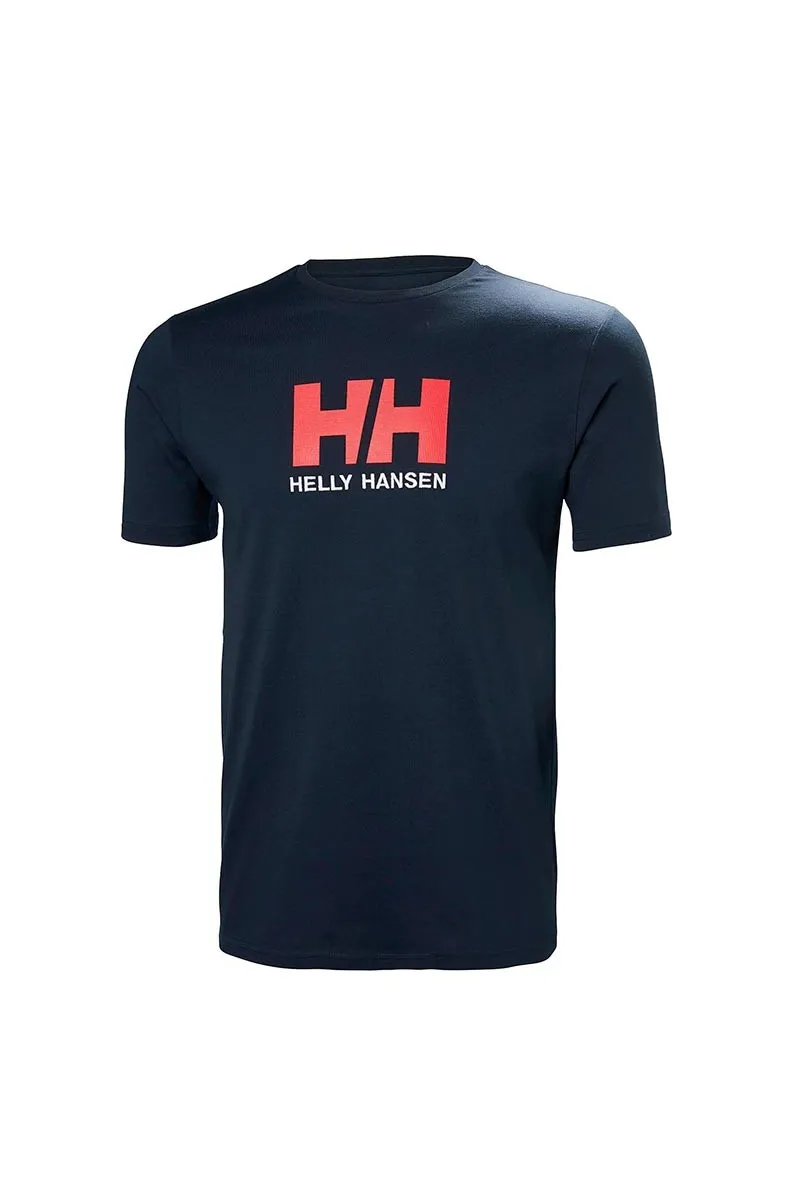 Navy blue Helly Hansen logo t-shirt for men