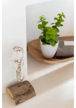 Caballito de mar con base de madera 2