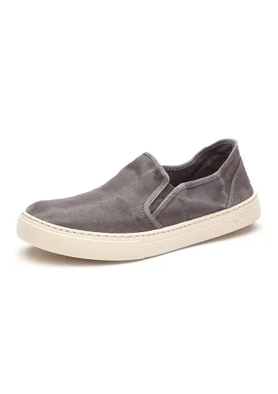 Grey Slip on Natural World sneaker with sport sole