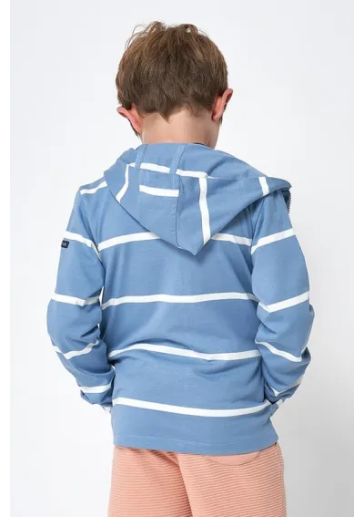 Denim & white striped Batela jacket for boy N2777 2