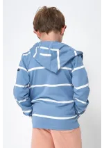 Denim & white striped Batela jacket for boy N2777 2