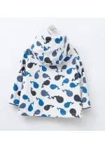 Chubasquero Batela de bebe con estampado de ballenas C3119 wls 2