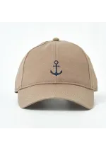 Adjustable Batela cap with anchor A2406 beige